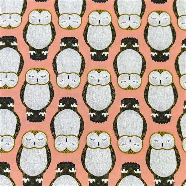 Nocturnal by Gingiber Cotton Fabric, Owls in Primrose 48332 13 Moda Fabrics
