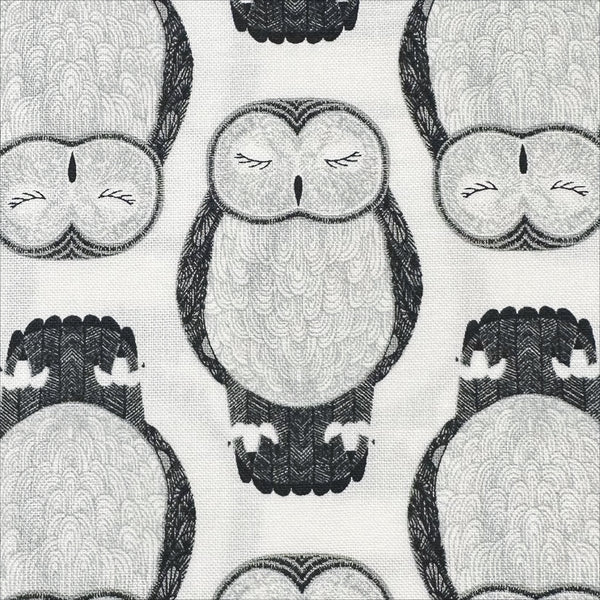Nocturnal by Gingiber, Owls in Moon Cotton Fabric 48332 11 Moda Fabrics