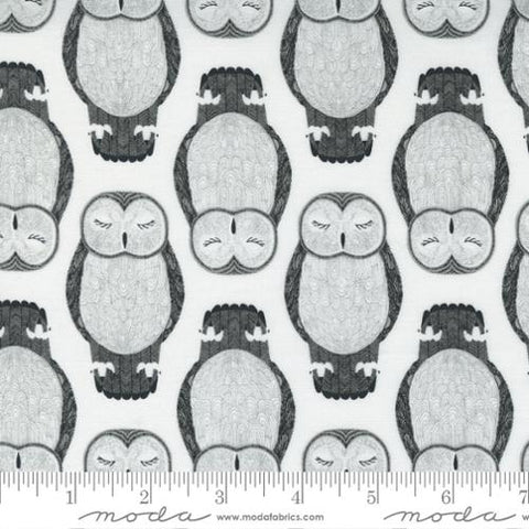 Nocturnal by Gingiber, Owls in Moon Cotton Fabric 48332 11 Moda Fabrics