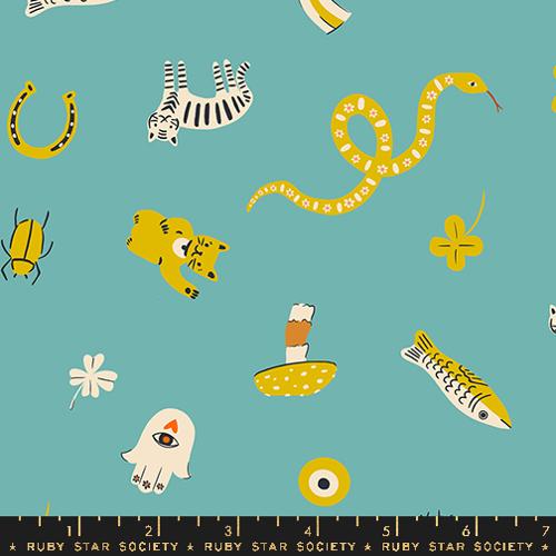 Ooh Lucky Lucky Good Luck in Turquiose by Ruby Star Society RS4113 14