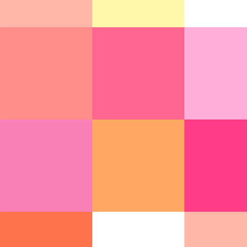 PREORDER Color Palette Squares by UN/NO Cotton Fabric, NN2329H B Comso Textile Japan 