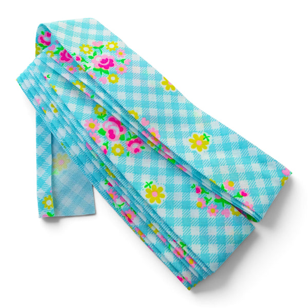 3 Yard Pack of Baby Rose Bias Tape in Light Blue by Antique Fabric Pinks, Imported from Japan