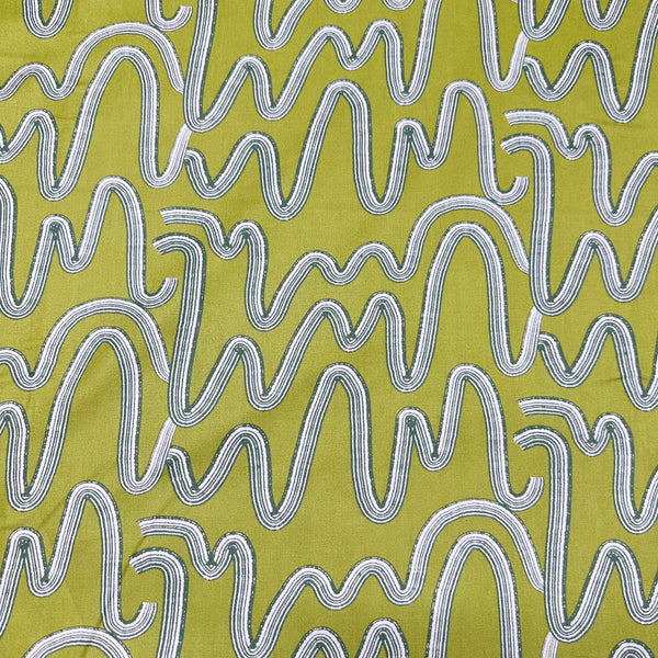 A Ghastlie String Green 9066D Cotton Fabric by Alexander Henry