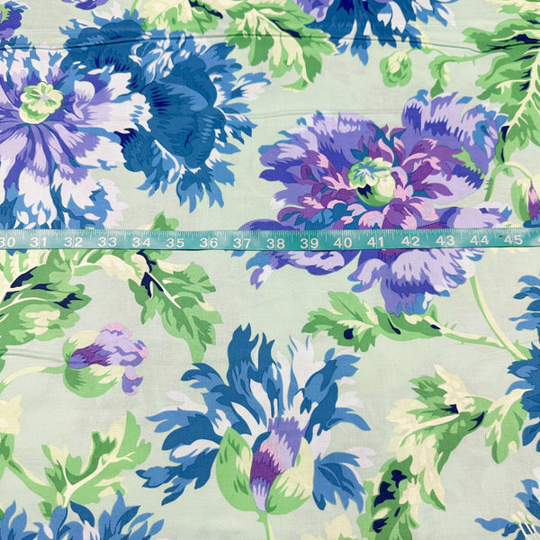 Garden Party Celadon Kaffe Fassett Collective Cotton Fabric, Free Spirit PWPJ020.CELADON