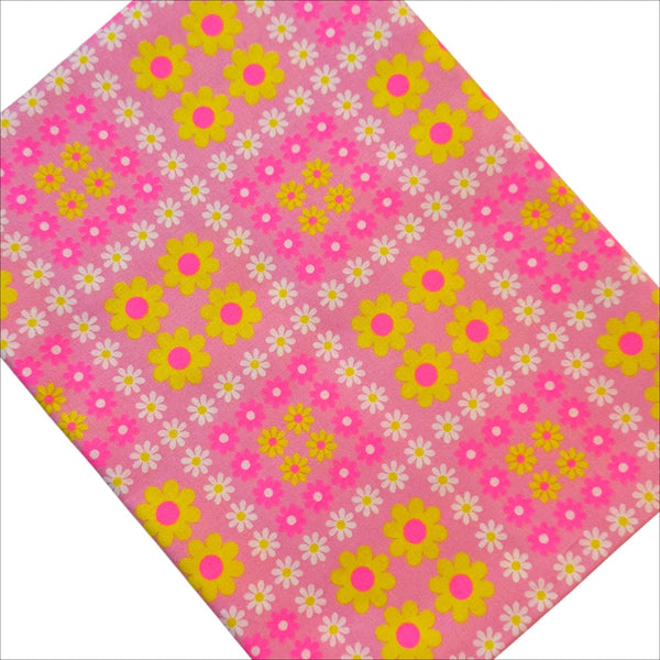 Charmy Remix Cotton Fabric in Light Pink Neon by Antique Fabric Pinks – Imported from Japan