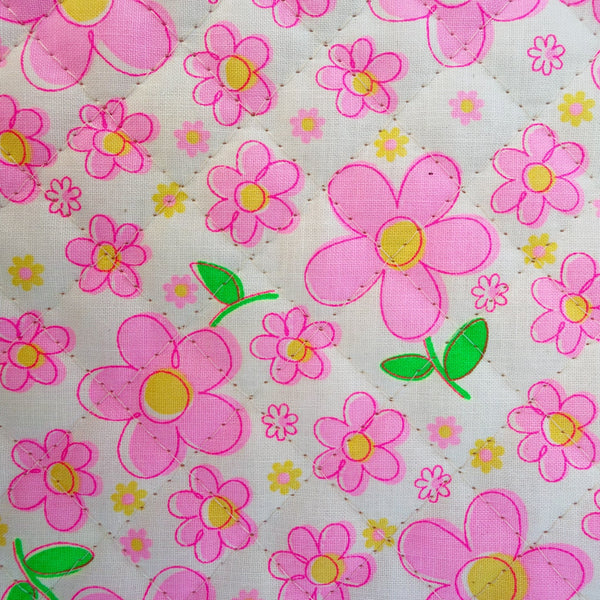 Fleur Quilted Fabric in Sweet Pink by Antique Fabric Pinks – Imported from Japan