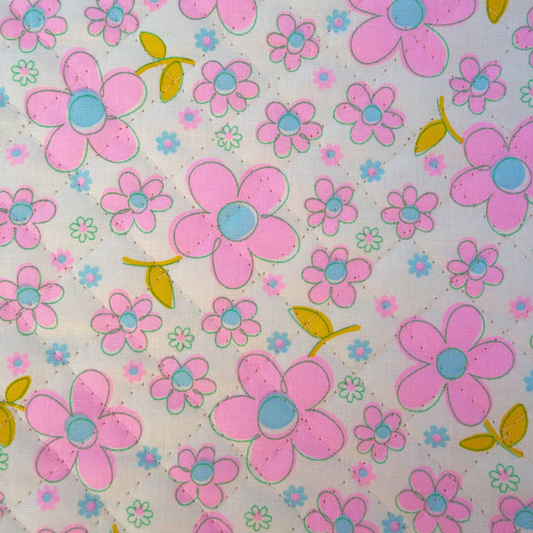 Fleur Quilted Fabric in Baby Pink by Antique Fabric Pinks – Imported from Japan
