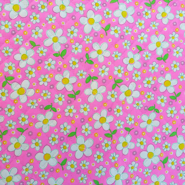 Fleur Quilted Fabric in Pretty Pink by Antique Fabric Pinks – Imported from Japan