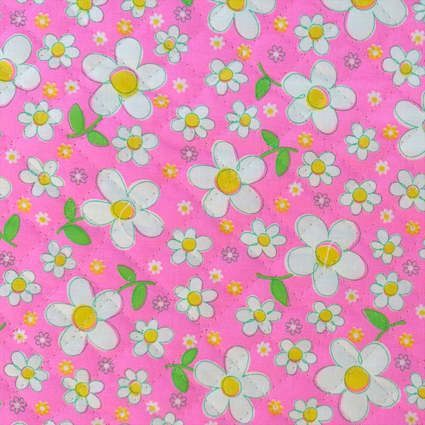 Fleur Quilted Fabric in Pretty Pink by Antique Fabric Pinks – Imported from Japan