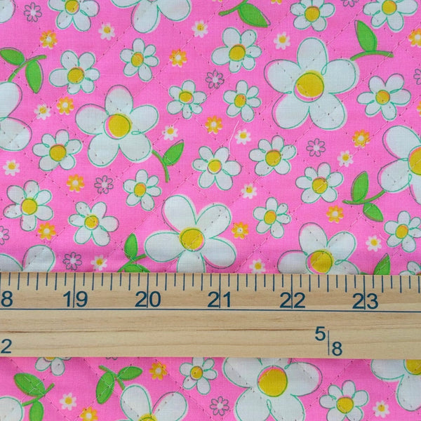 Fleur Quilted Fabric in Pretty Pink by Antique Fabric Pinks – Imported from Japan
