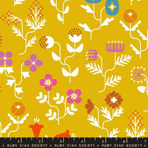 Salutations Forget Me Not Canvas - Golden Rod by Ruby Star Society, RS1098 15L Modern Flowers