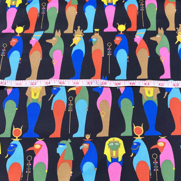 Sarcophagus by Alexander Henry Cotton Fabric, Black 8904B Wish you were Here
