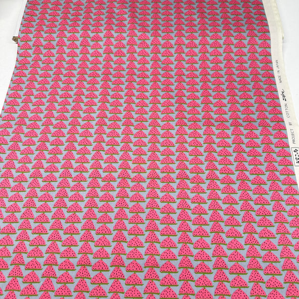 Scandi Strawberries Cotton Fabric, Kobayashi  Imported from Japan, Pink Gray