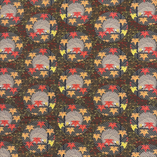 Squirrel In a Squall Poplin CH-415 Charley Harper Organic Cotton Poplin Fabric