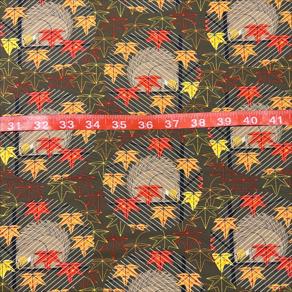 Squirrel In a Squall Poplin CH-415 Charley Harper Organic Cotton Poplin Fabric