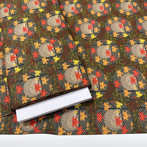 Squirrel In a Squall Poplin CH-415 Charley Harper Organic Cotton Poplin Fabric