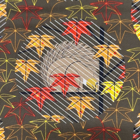 Squirrel In a Squall Poplin CH-415 Charley Harper Organic Cotton Poplin Fabric