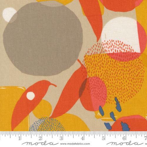 Urban Whisper Mochi Linen Modern Geometrics Canvas - Stone by Zen Chic,  11650 33L Moda Fabrics