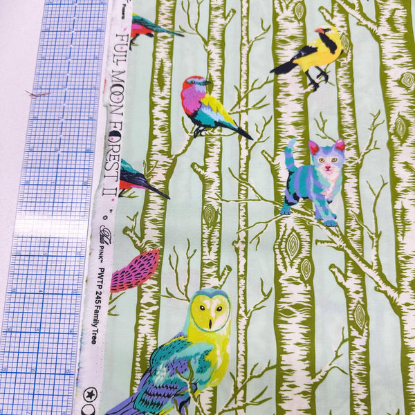 Family Tree - Enchanted || Full Moon Forest II Tula Pink Cotton Fabric, Free Spirit PWTP245.ENCHANTED