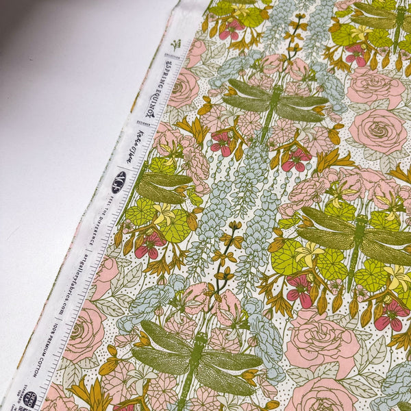 Spring Equinox Libellule Ascension by Katie O'Shea Cotton Fabric, Art Gallery Fabrics SPE78300