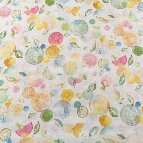 With a Twist Citrus Lemons Limes Hoffman Cotton Fabric