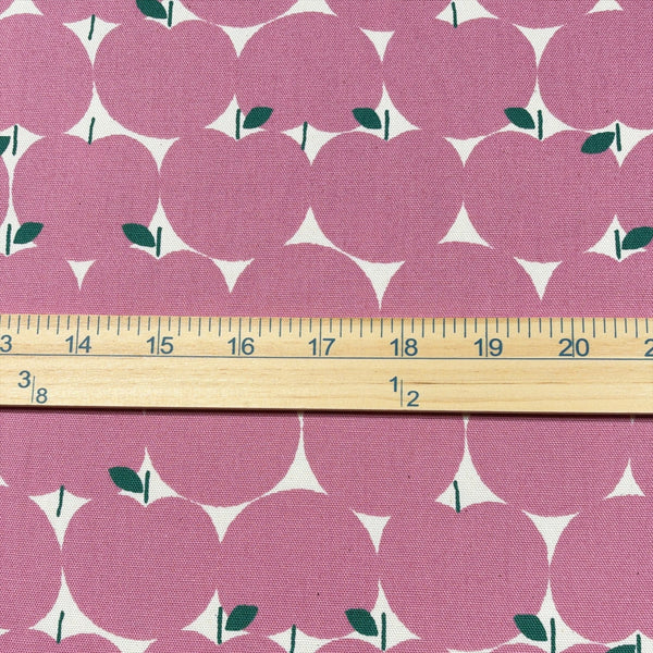 Scale of Apples cotton oxford fabric by Sevenberry in mauve
