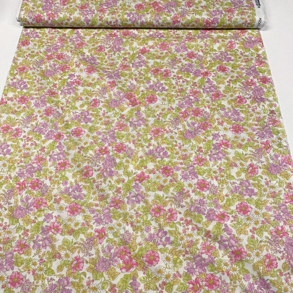 London Calling SRKD-19234-287 Sweet Floral  Cotton Lawn Fabric Robert Kaufman