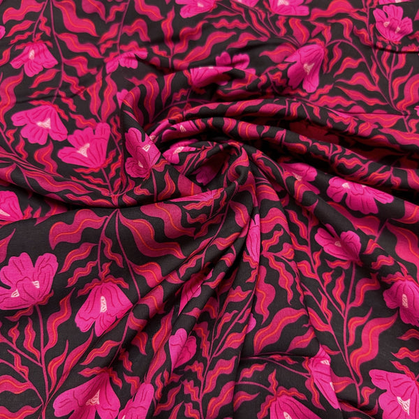 Love Struck Cupid’s Garden Fond in Rayon Fabric,  AGF Studio for Art Gallery Fabrics R14013a