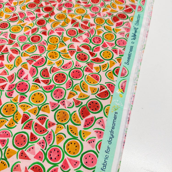 Wishwell Sweetness Watermelon Slices Cotton Fabric Vanessa Lillrose Linda Fitch Robert Kaufman