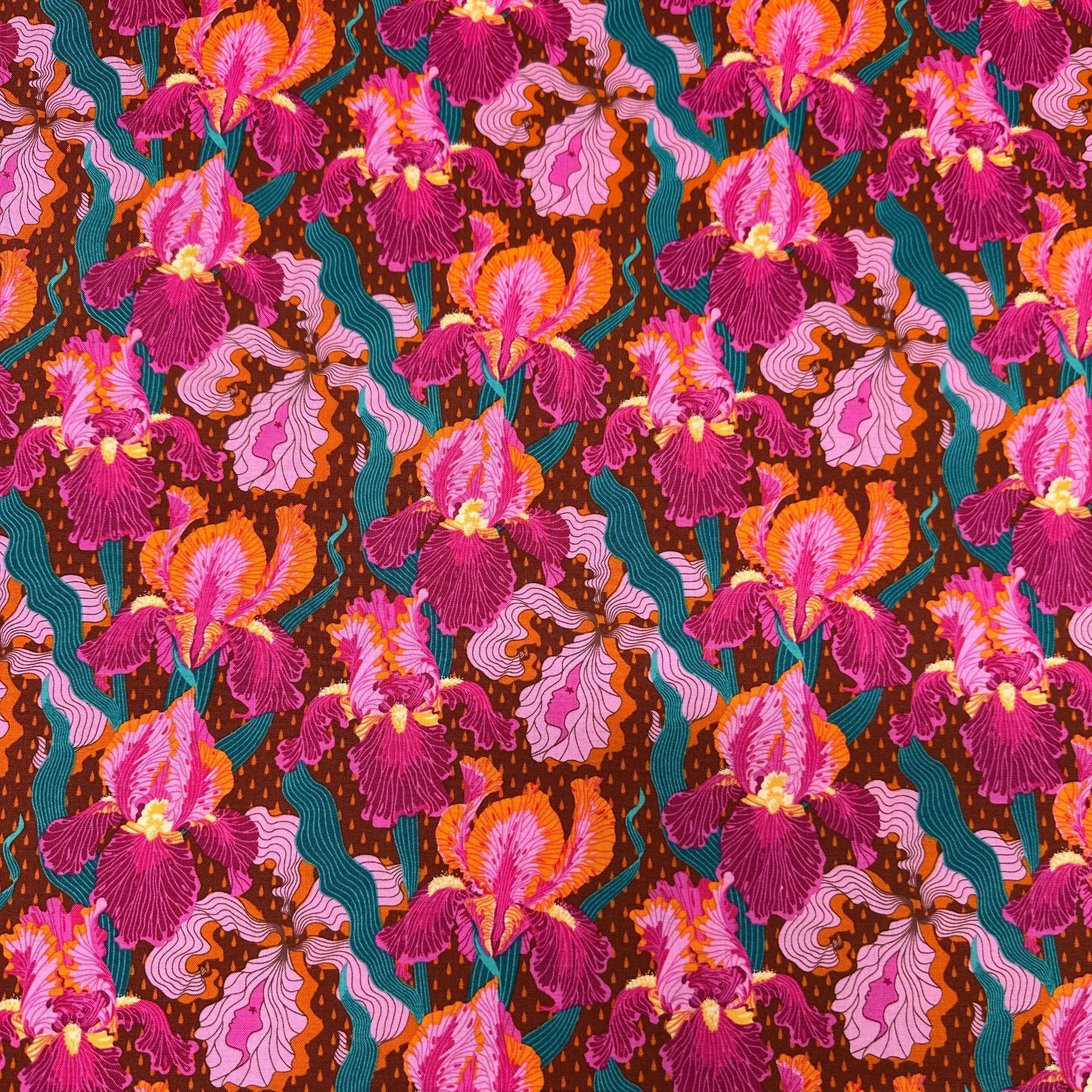 Mythical Iris - Magenta Mythical by Stacy Peterson Cotton Fabric, Free Spirit PWST017.XMAGENTA