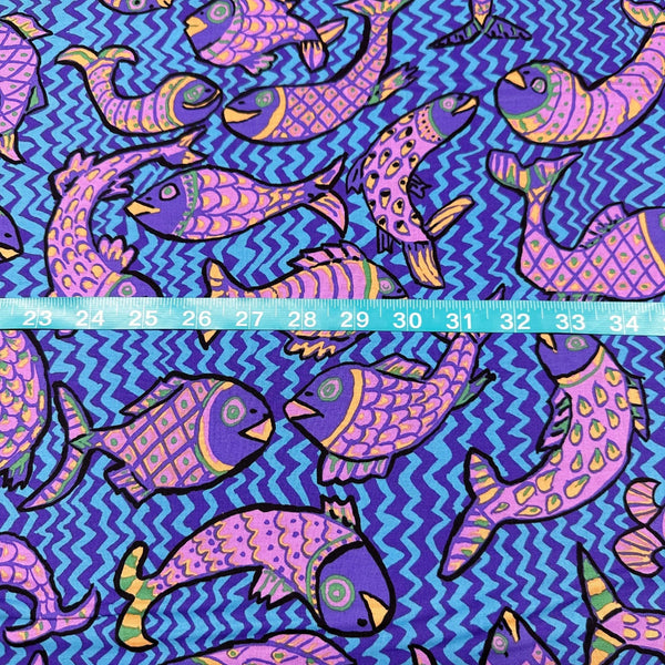 Koi Polloi Blue Brandon Mably for Kaffe Fassett Contrast Fabric, Free Spirit Fabrics