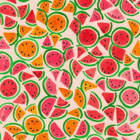 Wishwell Sweetness Watermelon Slices Cotton Fabric Vanessa Lillrose Linda Fitch Robert Kaufman