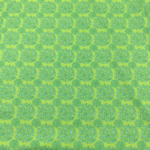 Clothworks Margot Blooms Y3663-21 Green Floral Cotton Fabric