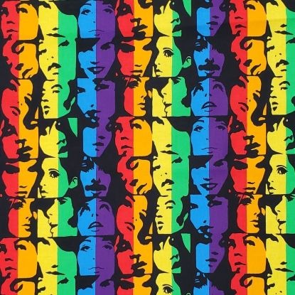 My Crowd Rainbow Cotton Fabric Alexander Henry 8845 A