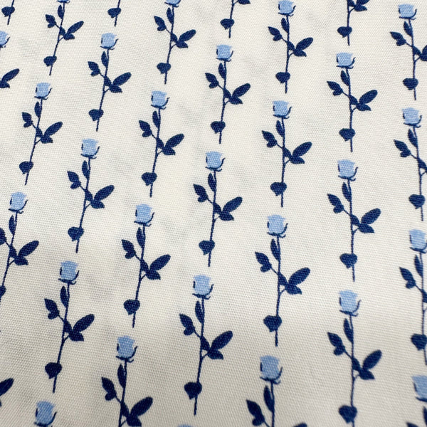 Robert Kaufman Tiny Floral Rose Bud Tootal Super Classic Cotton Poplin Fabric,  TT-A302-19935 BLUE