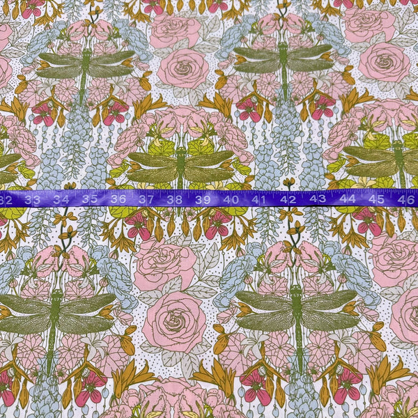 Spring Equinox Libellule Ascension by Katie O'Shea Cotton Fabric, Art Gallery Fabrics SPE78300