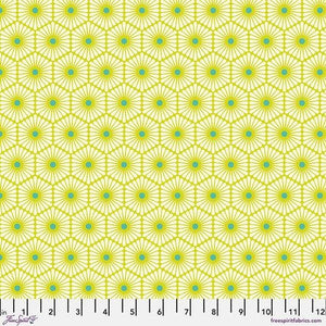 Daisy Chain Clover Besties Tula Pink Cotton Fabric, Free Spirit PWTP220.CLOVER