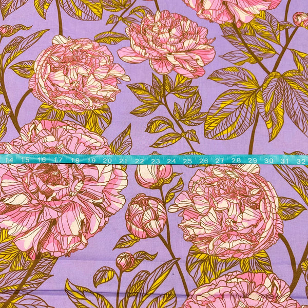 Housewarming Peony Our Fair Home Wideback 108" Cotton Fabric, Anna Maria for Free Spirit Fabrics