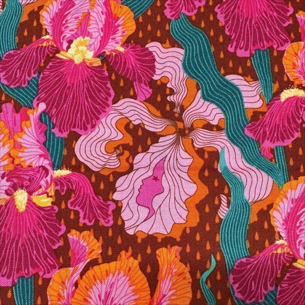 Mythical Iris - Magenta Mythical by Stacy Peterson Cotton Fabric, Free Spirit PWST017.XMAGENTA