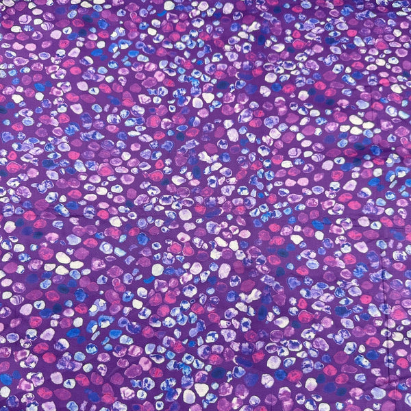 Garden Gloss Sateen Heliotrope Cotton Fabric, Vanessa Lillrose Linda Fitch Wishwell