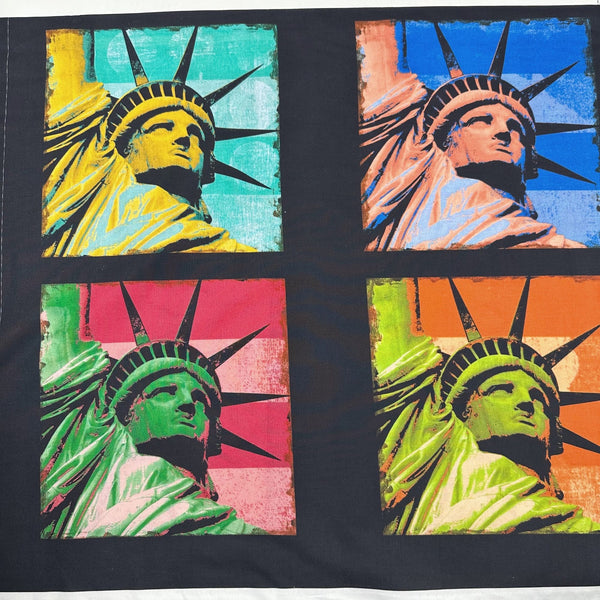 1 Panel Patriots Digital Warhol Style Lady Liberty Cotton Fabric by Robert Kaufman