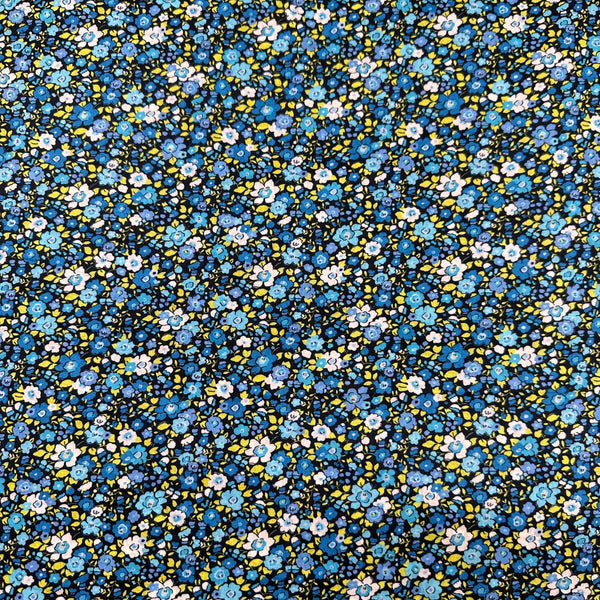 London Calling SRKD-19229-77 Blueberry Floral Cotton Lawn Fabric Robert Kaufman