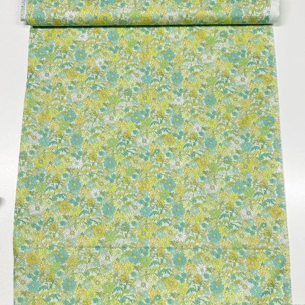 London Calling SRKD-19228-55 SWEET PEA Retro Floral Cotton Lawn Fabric Robert Kaufman