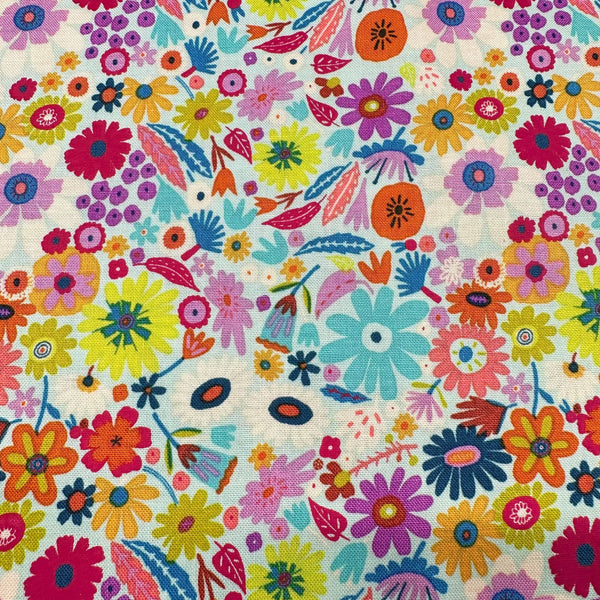 Harmony Little Scattered Clear Cotton Fabric, Carolyn Gavin for Conservatory Craft, Free Spirit