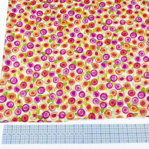 Wishwell Cotton Lawn Floral Fabric, WELD-19740-104 PRIMROSE Robert Kaufman Vanessa Lillrose & Linda Fitch