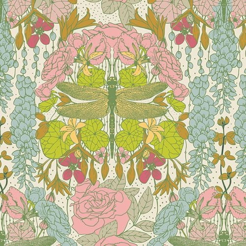 Spring Equinox Libellule Ascension by Katie O'Shea Cotton Fabric, Art Gallery Fabrics SPE78300