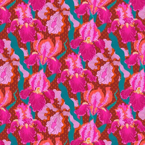 Mythical Iris - Magenta Mythical by Stacy Peterson Cotton Fabric, Free Spirit PWST017.XMAGENTA