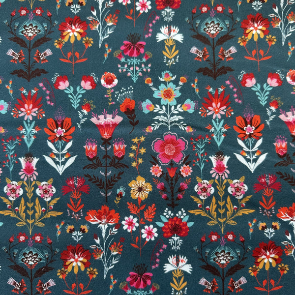 Fine Folk Calico Blooms cotton fabric by Helen Black, style FOLK1116