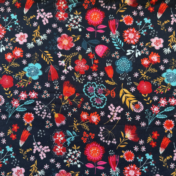 Fine Folk Calico Blooms cotton fabric by Helen Black, style FOLK1113