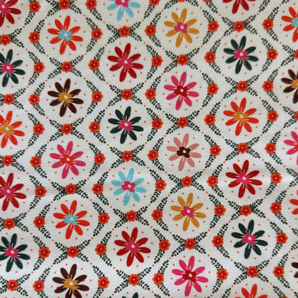 Fine Folk Daisy Chain cotton fabric by Helen Black, style FOLK1118
